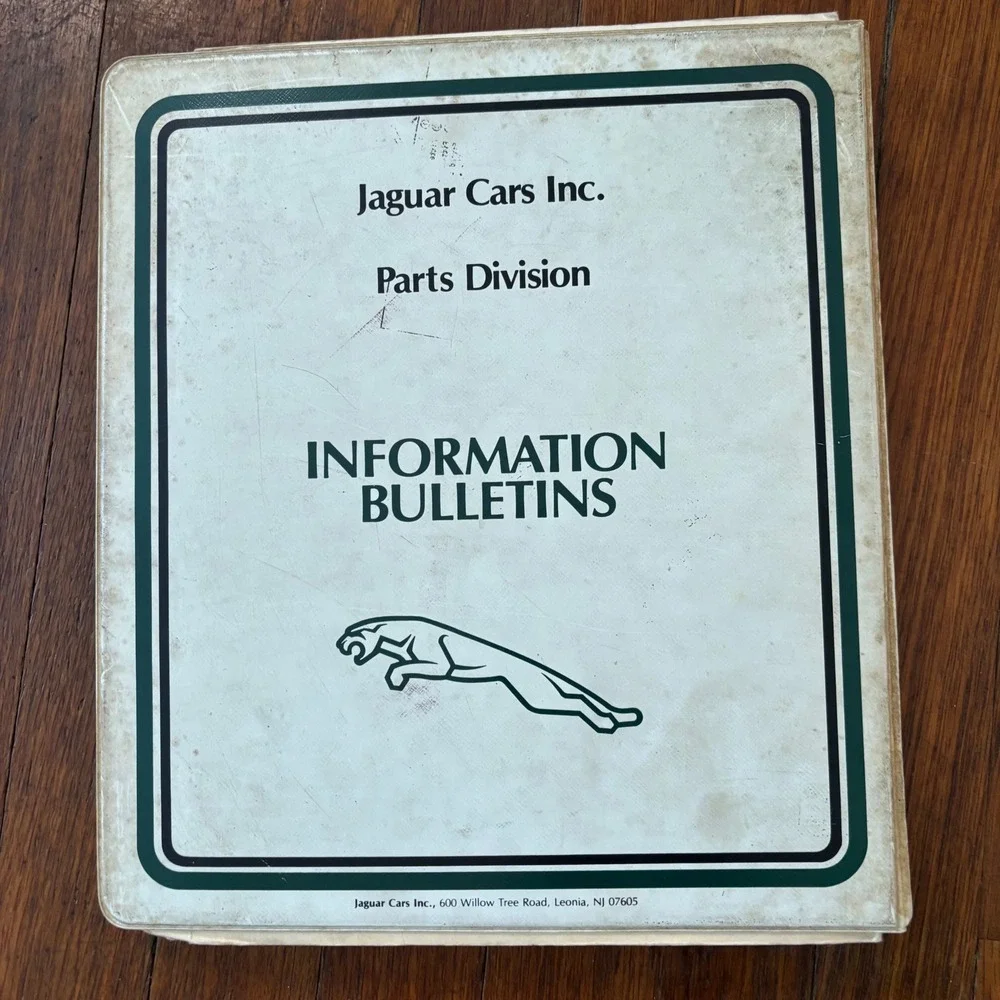 1986 Jaguar Cars Inc Parts Division Information Bulletins Technical Service Book